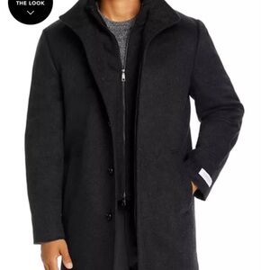 Kenneth Cole Men's Charcoal Pea Coat
